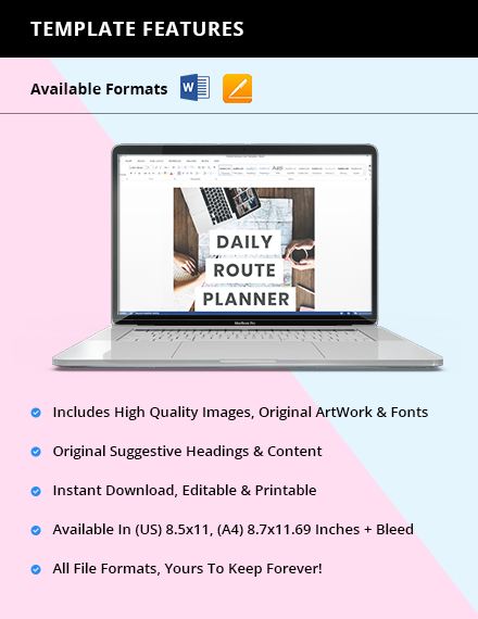 Free Basic Daily Route Planner Template to Edit Online