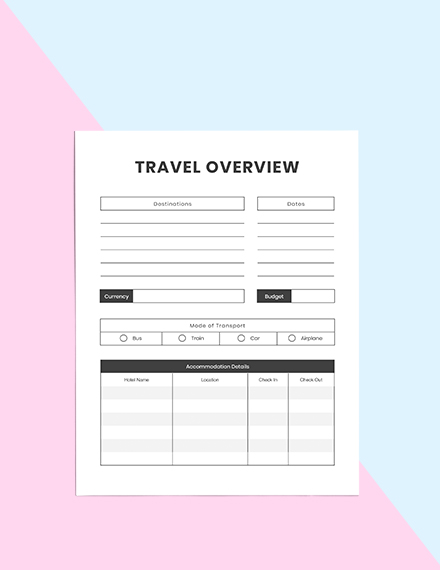 Free Basic Daily Route Planner Template to Edit Online