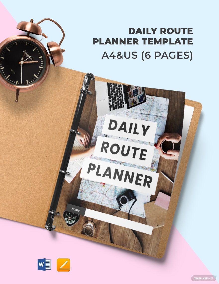 Free Basic Daily Route Planner Template