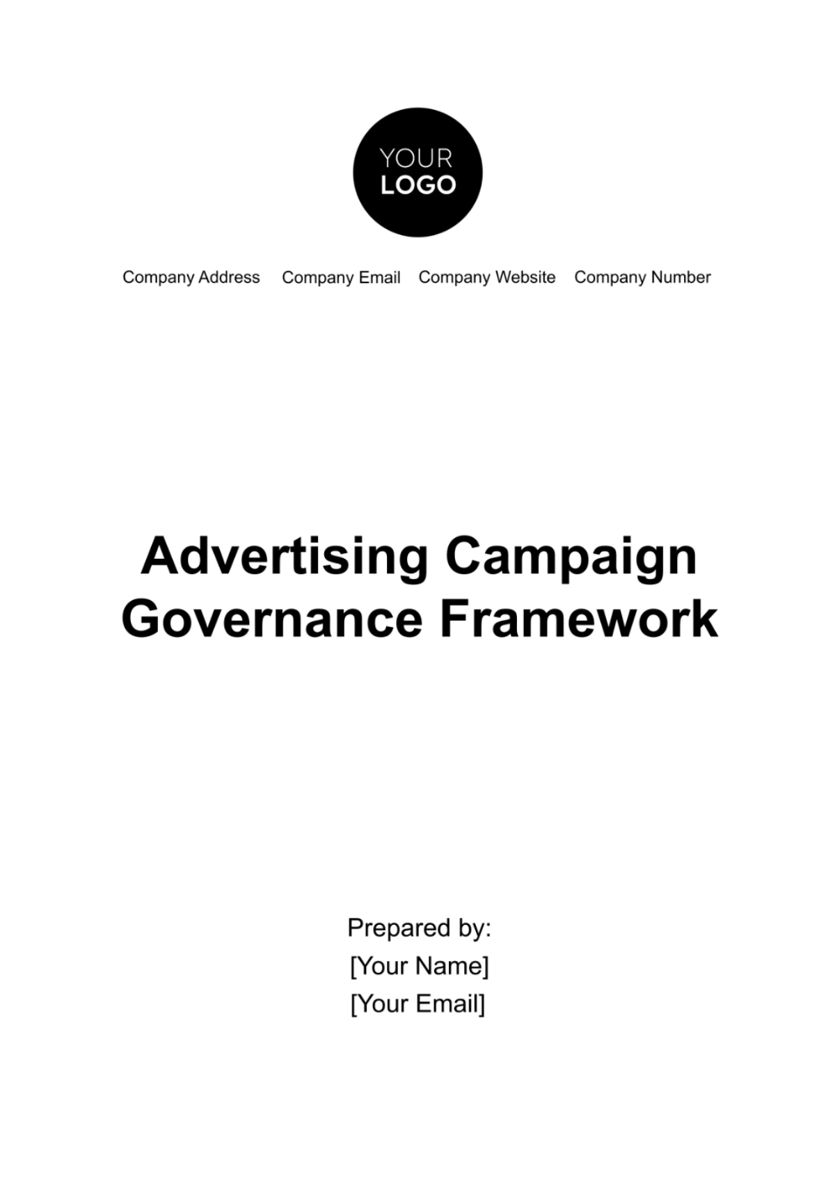 Advertising Campaign Governance Framework Template - Edit Online & Download