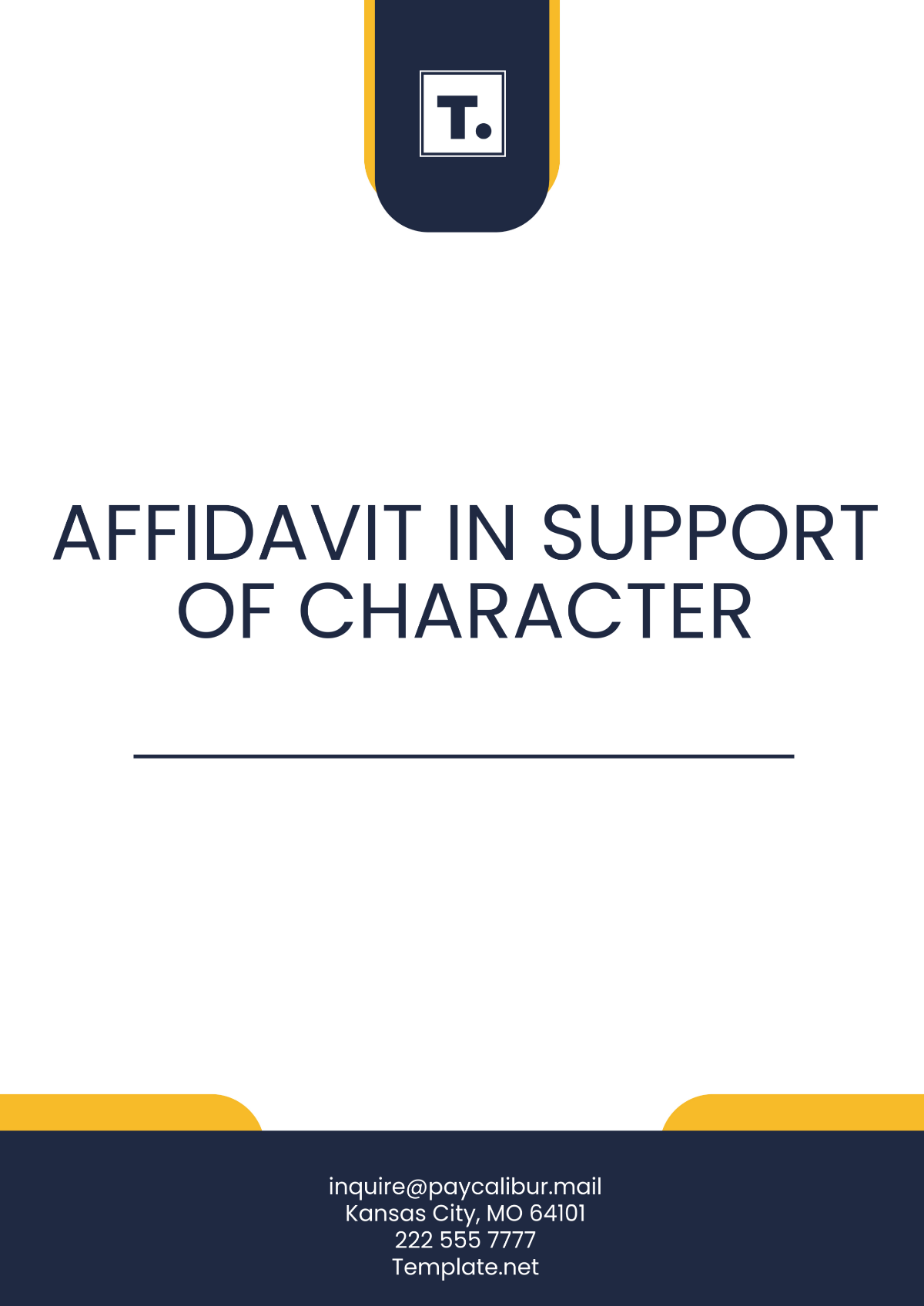 Affidavit in Support of Character Template - Edit Online & Download