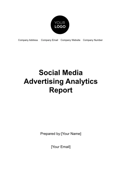 Free Social Media Advertising Analytics Report Template to Edit Online