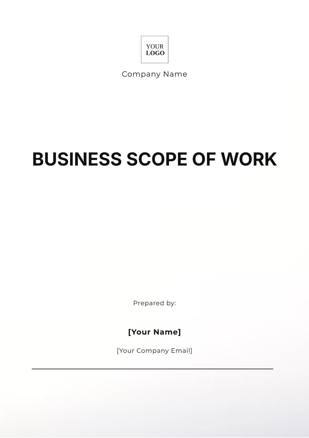 Business Scope of Work Template - Edit Online & Download