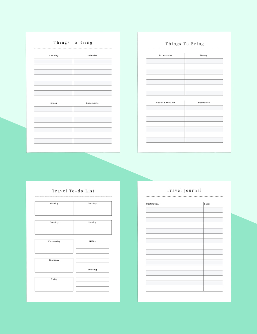 Blank Route Planner Template