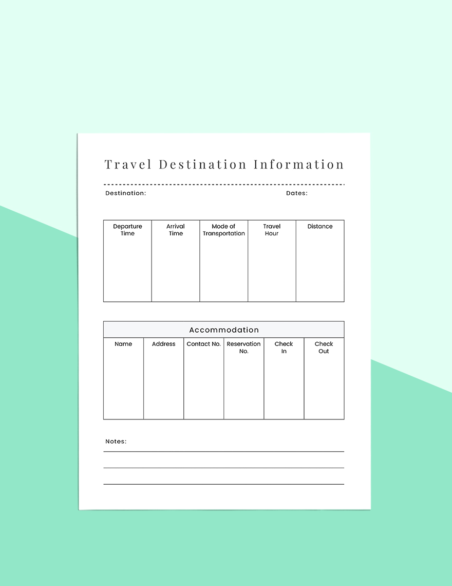 Blank Route Planner Template
