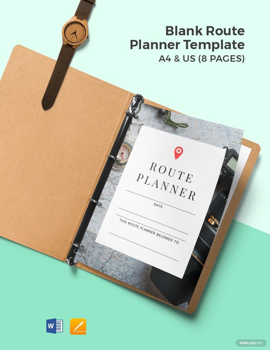 Free Blank Route Planner Template