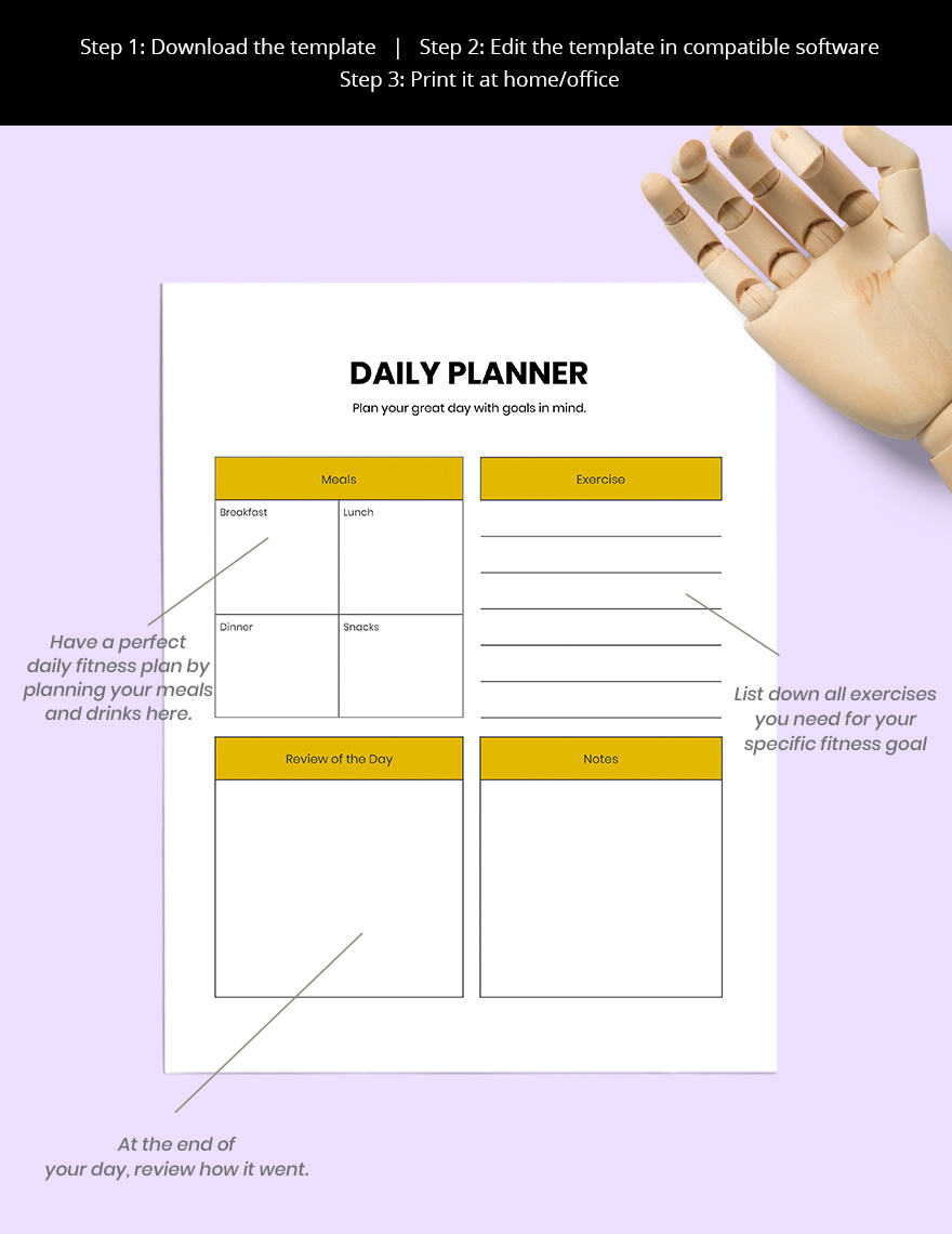 Fitness Planner Template