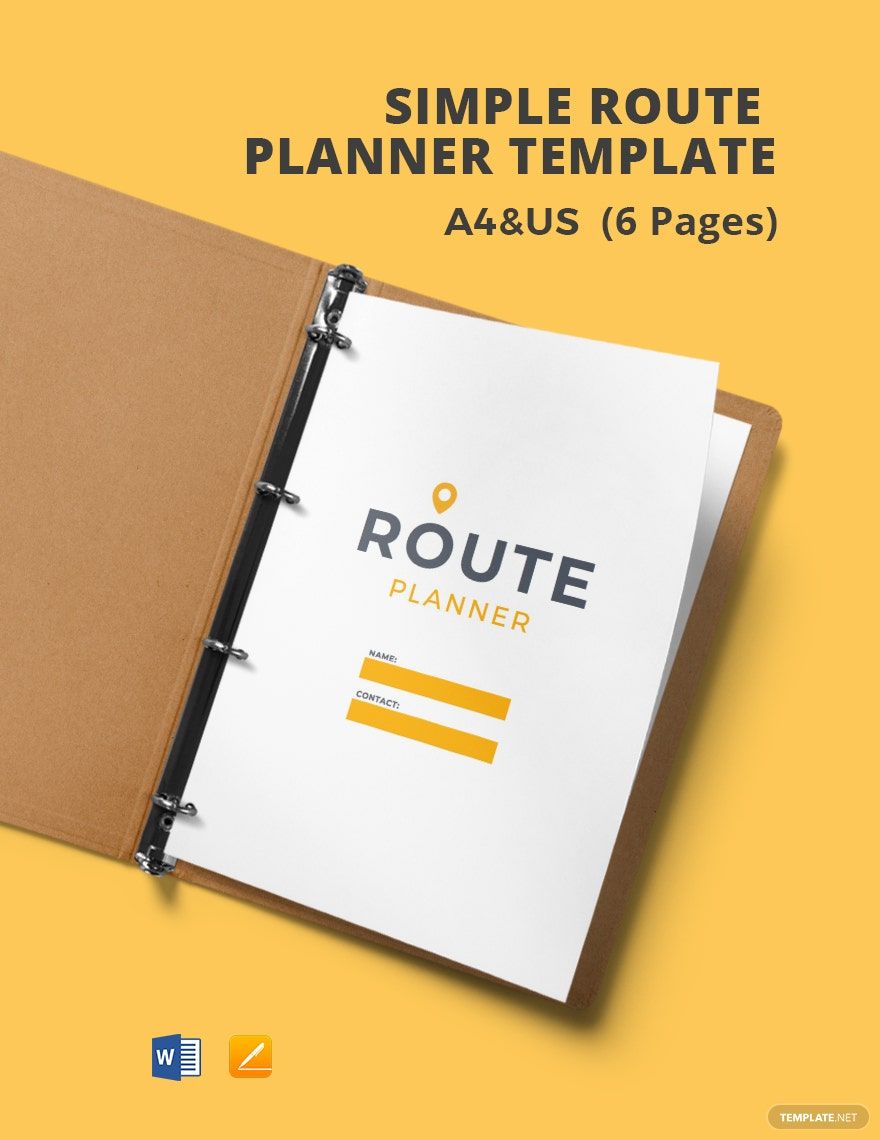 Free Simple Route Planner Template