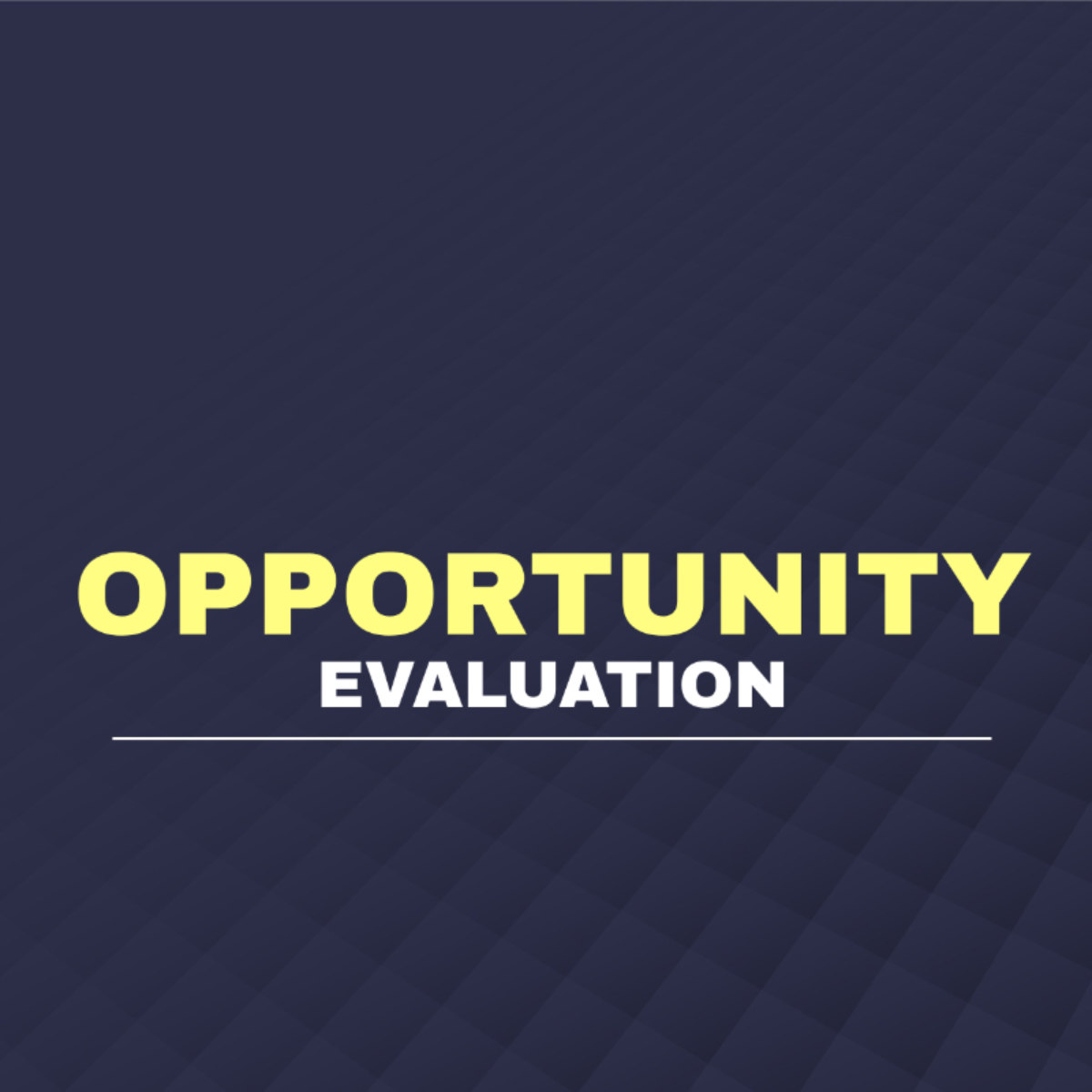 Opportunity Evaluation Template