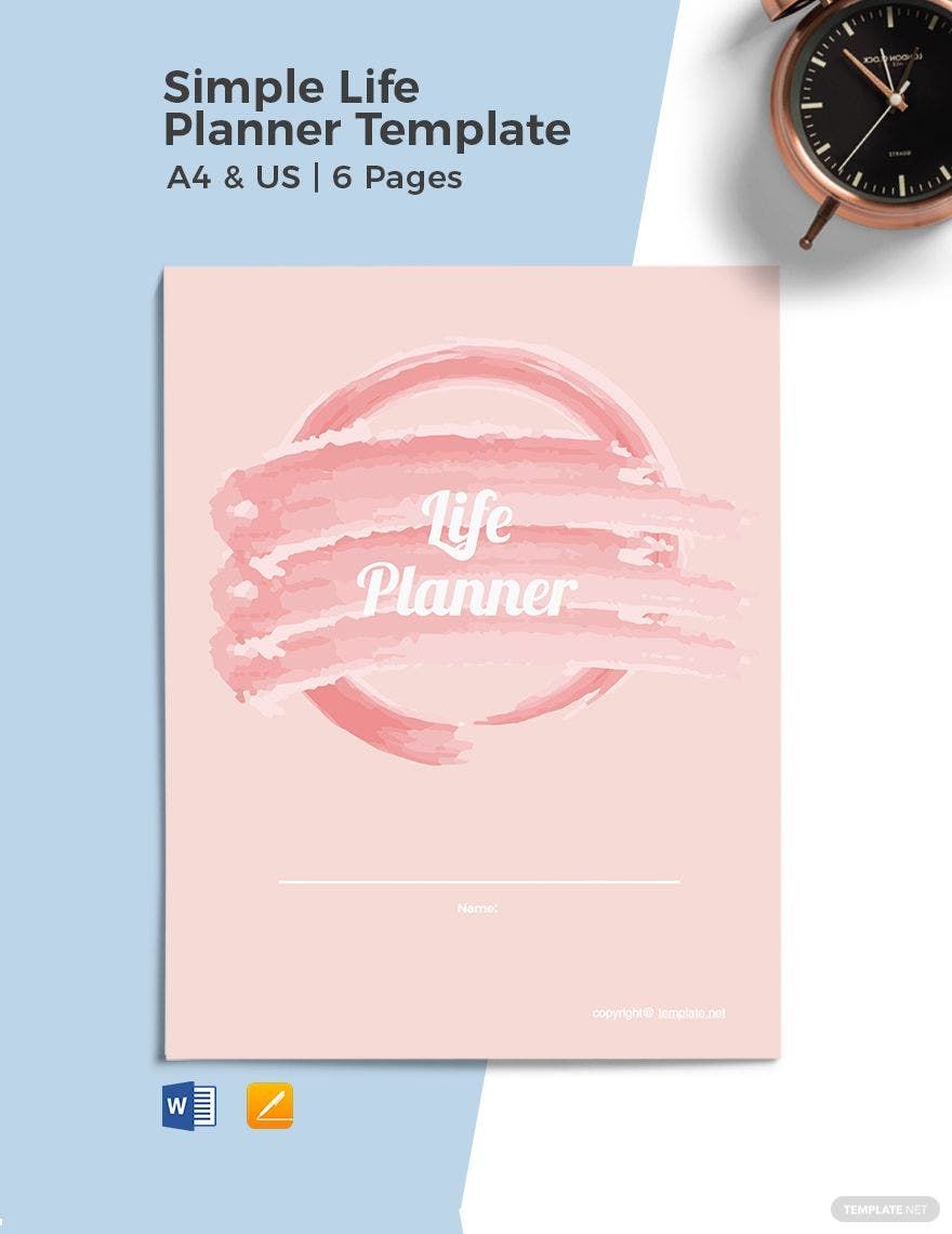 Simple Life Planner Template