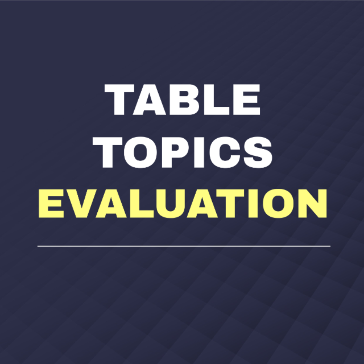Free Table Topics Evaluation Template