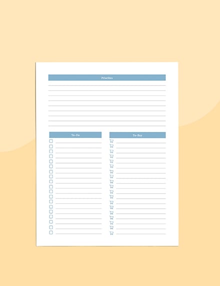 Blank Life Planner Printable