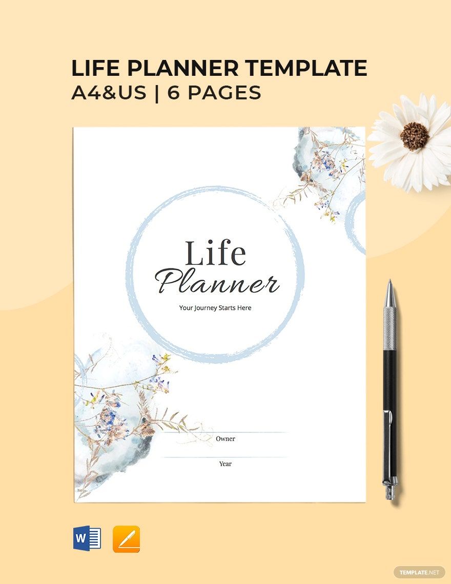 Blank Life Planner Template
