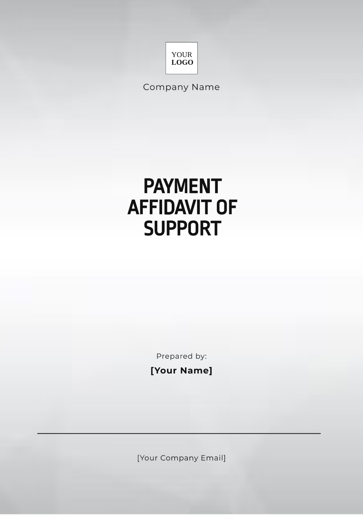 Payment Affidavit of Support Template - Edit Online & Download