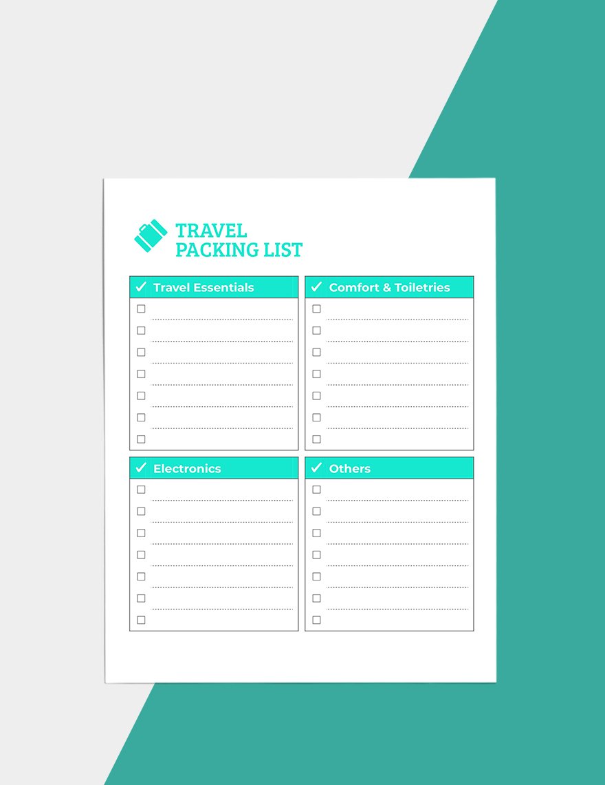 Holiday Trip Planner Template