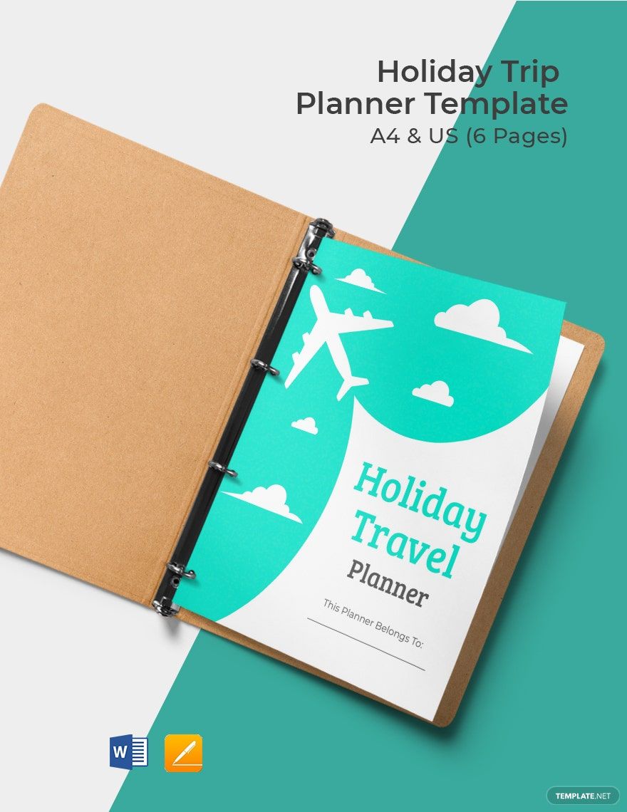 Holiday Trip Planner Template in Word, Google Docs, PDF, Apple Pages
