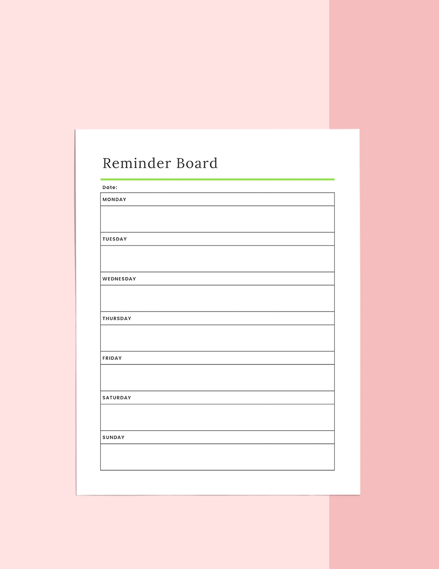 Daily Life Planner Template