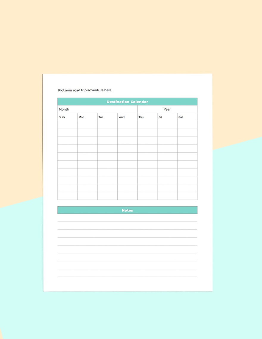 Road Trip Planner Template - Download in Word, Google Docs, PDF, Apple ...