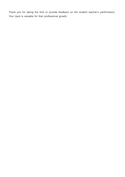 Free Student Teacher Evaluation Template to Edit Online