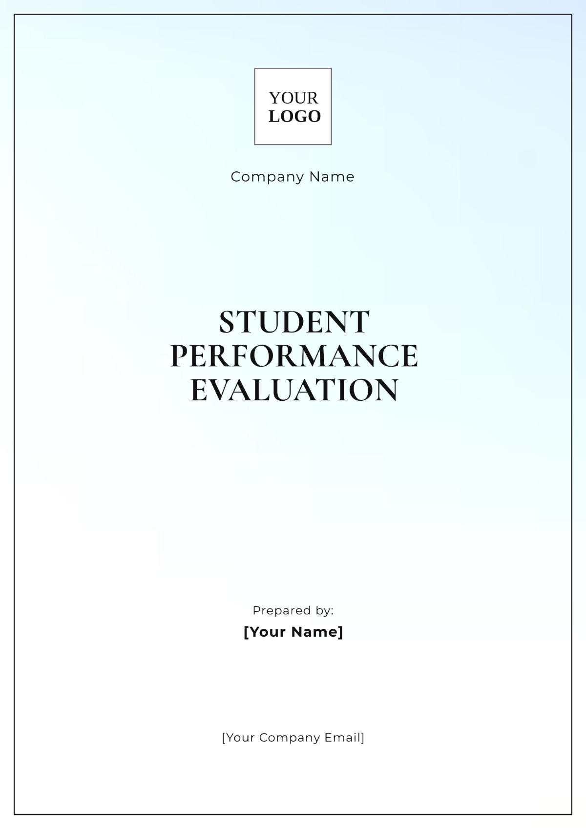 Student Performance Evaluation Template - Edit Online & Download