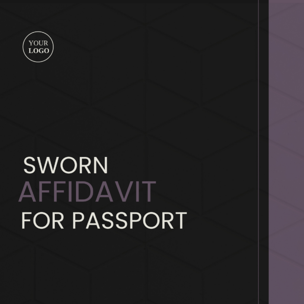 Sworn Affidavit For Passport Template