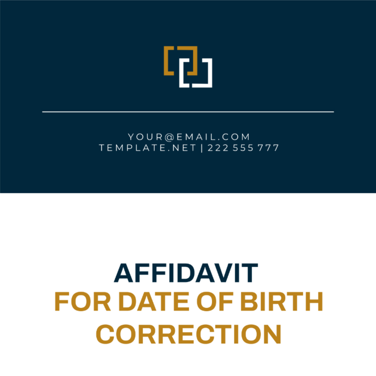 Affidavit for Date of Birth Correction Template