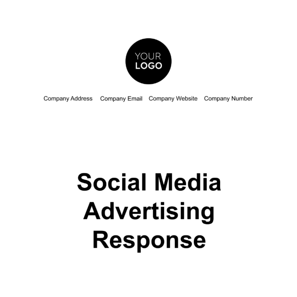 Free Social Media Advertising Response Template