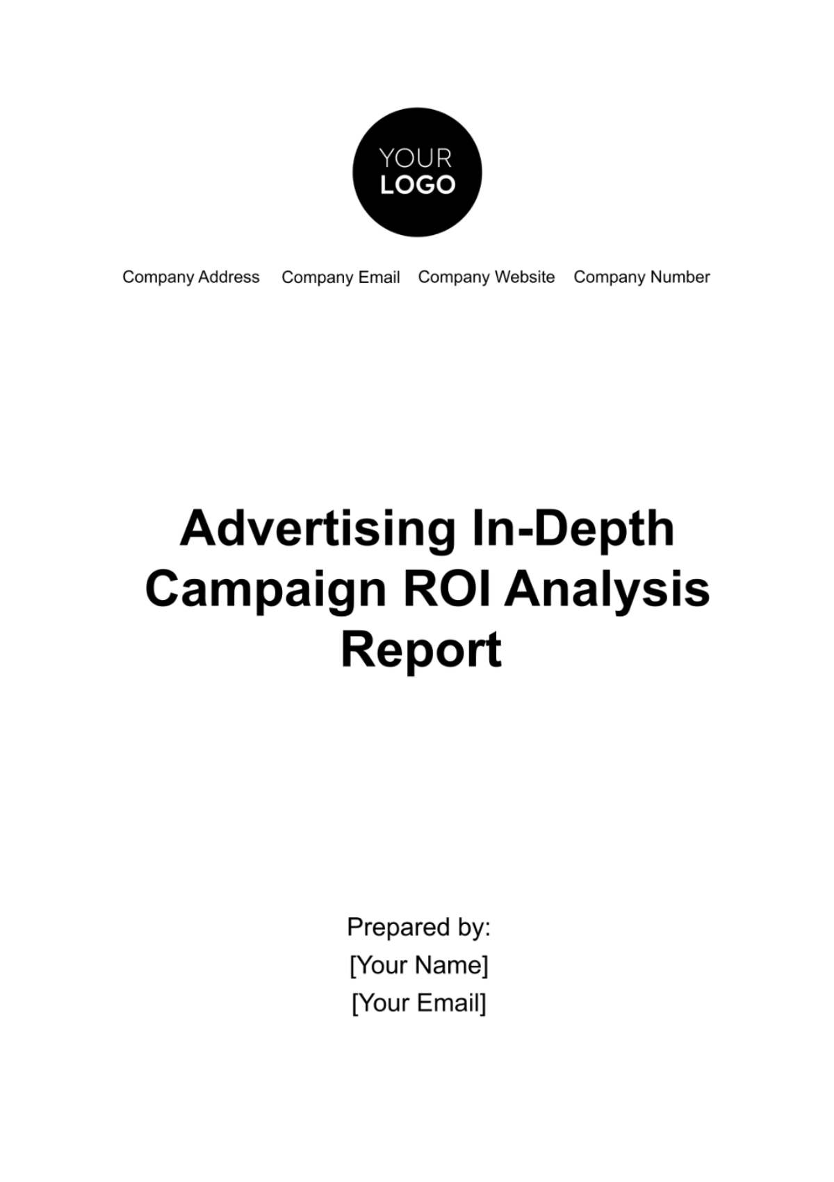 Advertising In-Depth Campaign ROI Analysis Report Template