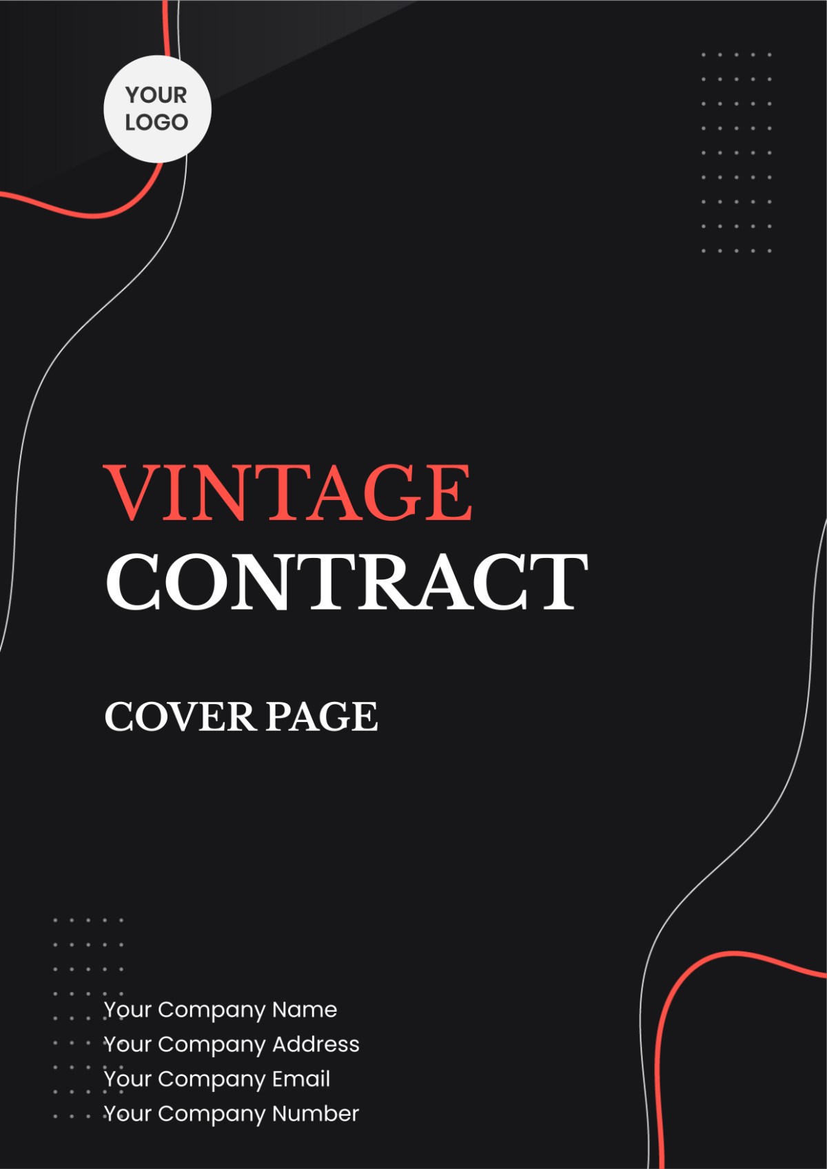 Vintage Contract Cover Page