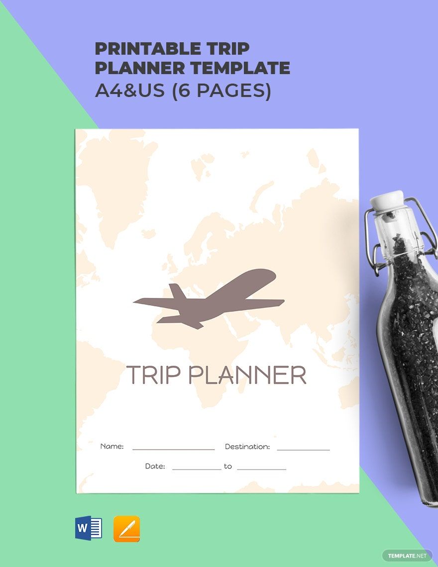 Free Printable Trip Planner Template