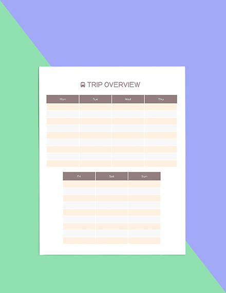 Free Printable Trip Planner Template to Edit Online