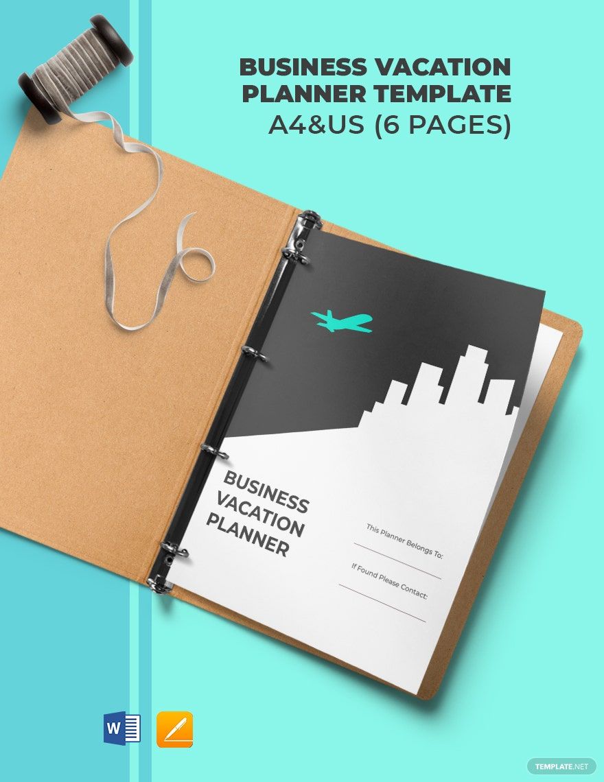 Business Vacation Planner Template