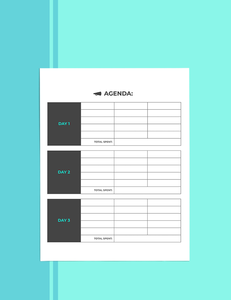 Business Vacation Planner Template