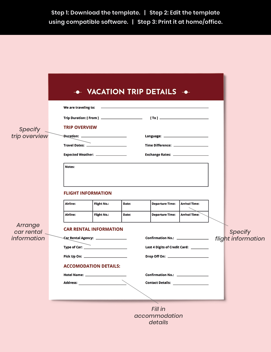 Company Vacation Planner Example