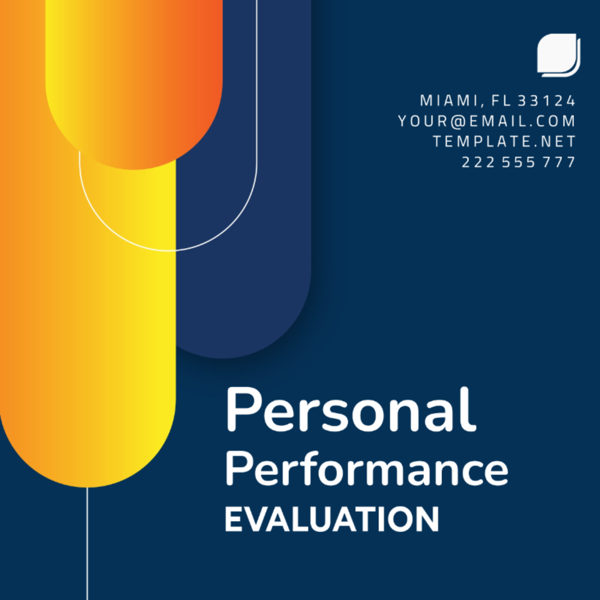 Personal Performance Evaluation Template