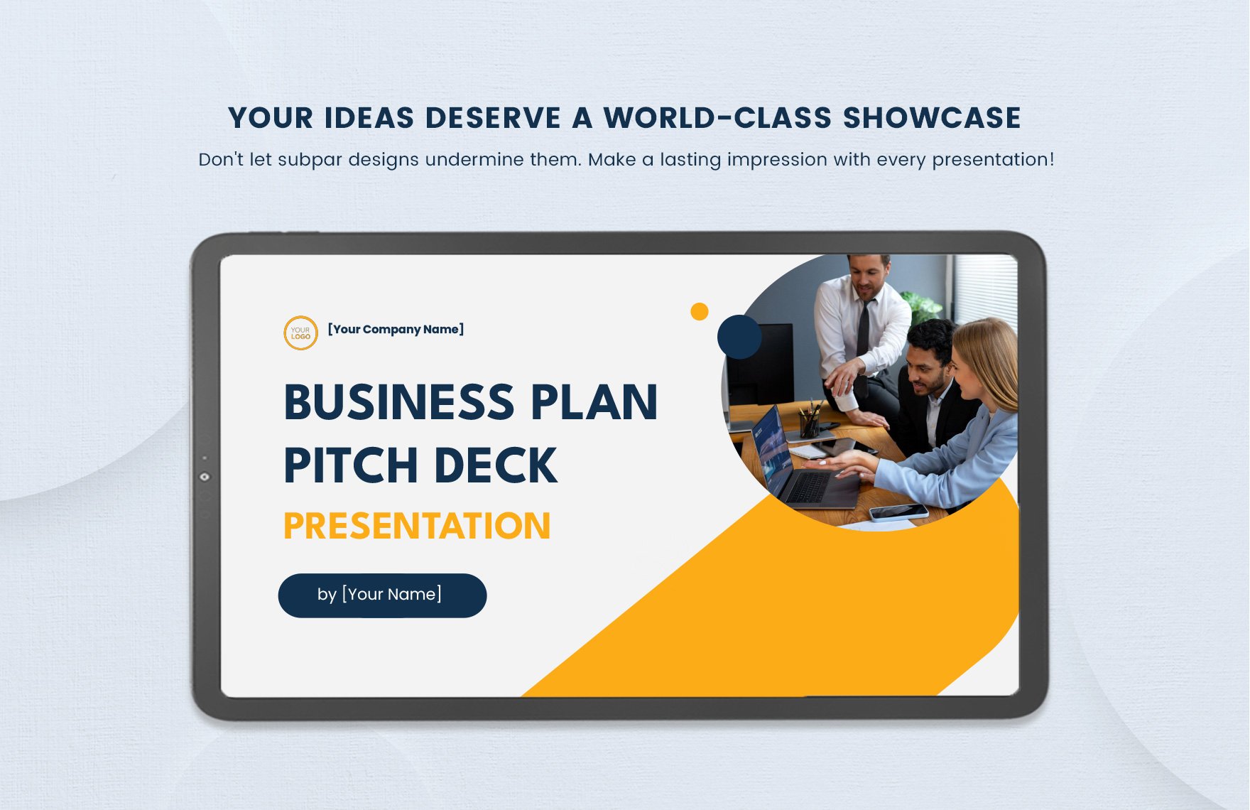 Business Plan Pitch Deck Presentation Template