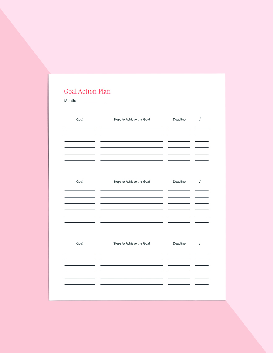 Monthly Life Planner Template