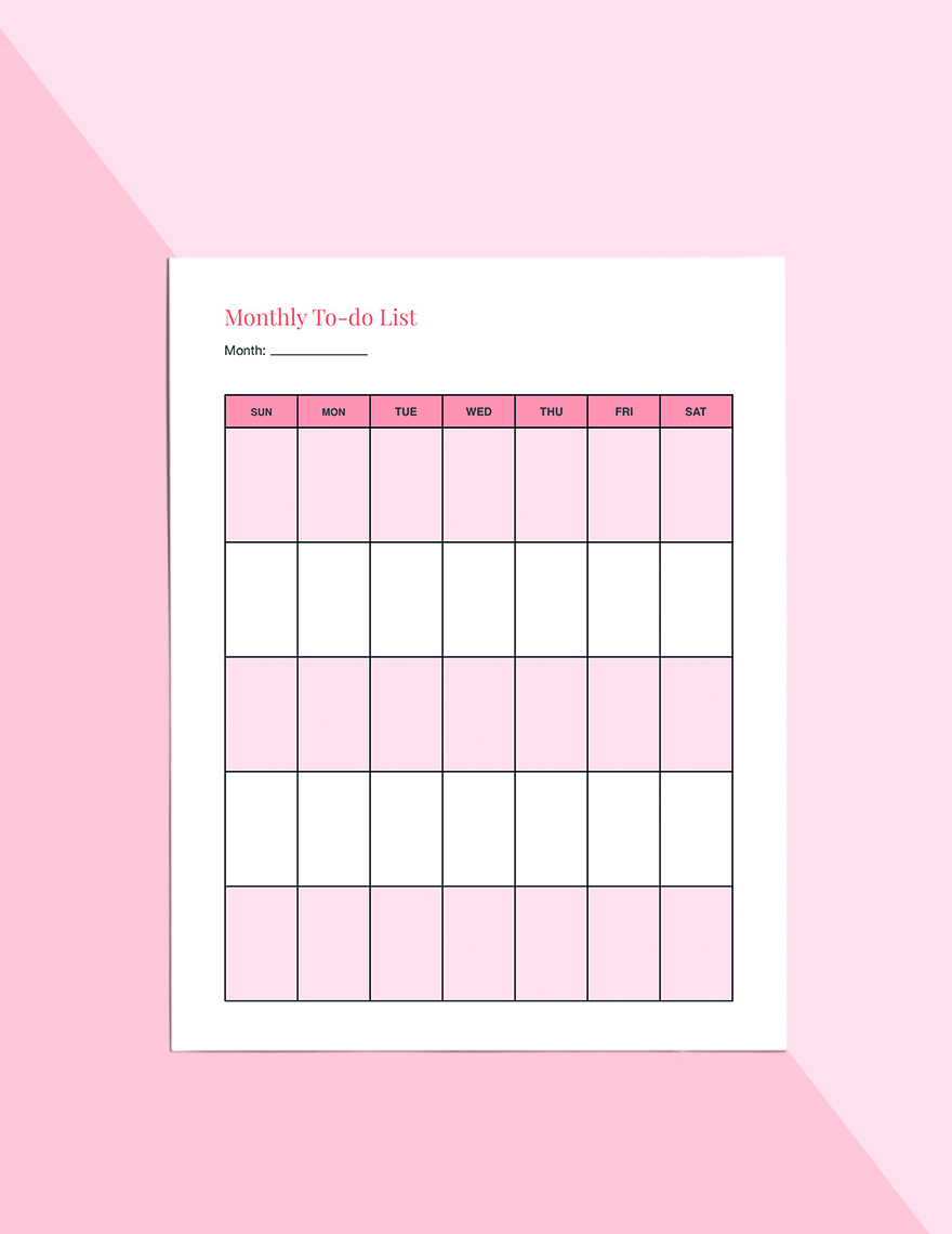 Monthly Life Planner Template