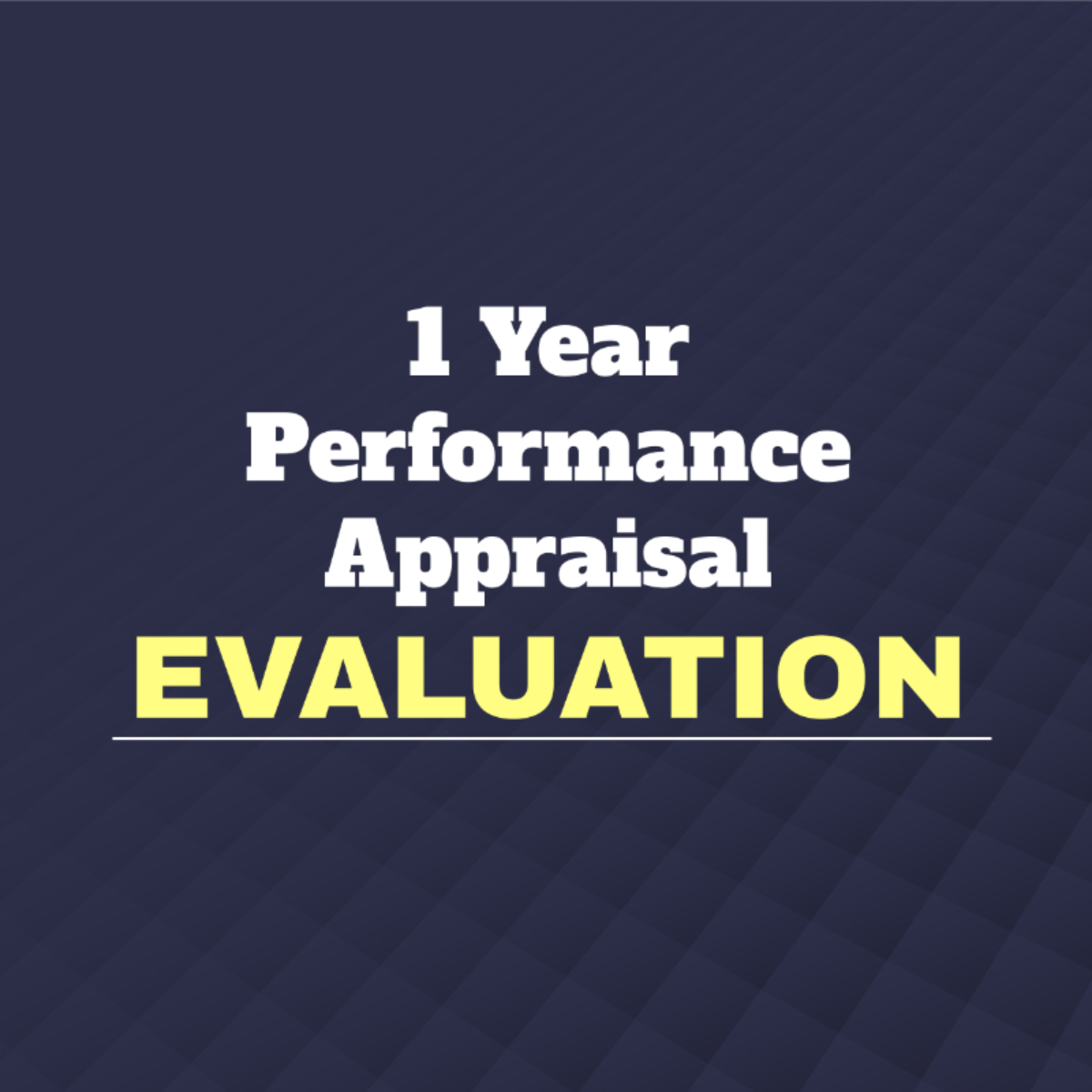 Performance Appraisal Evaluation Template