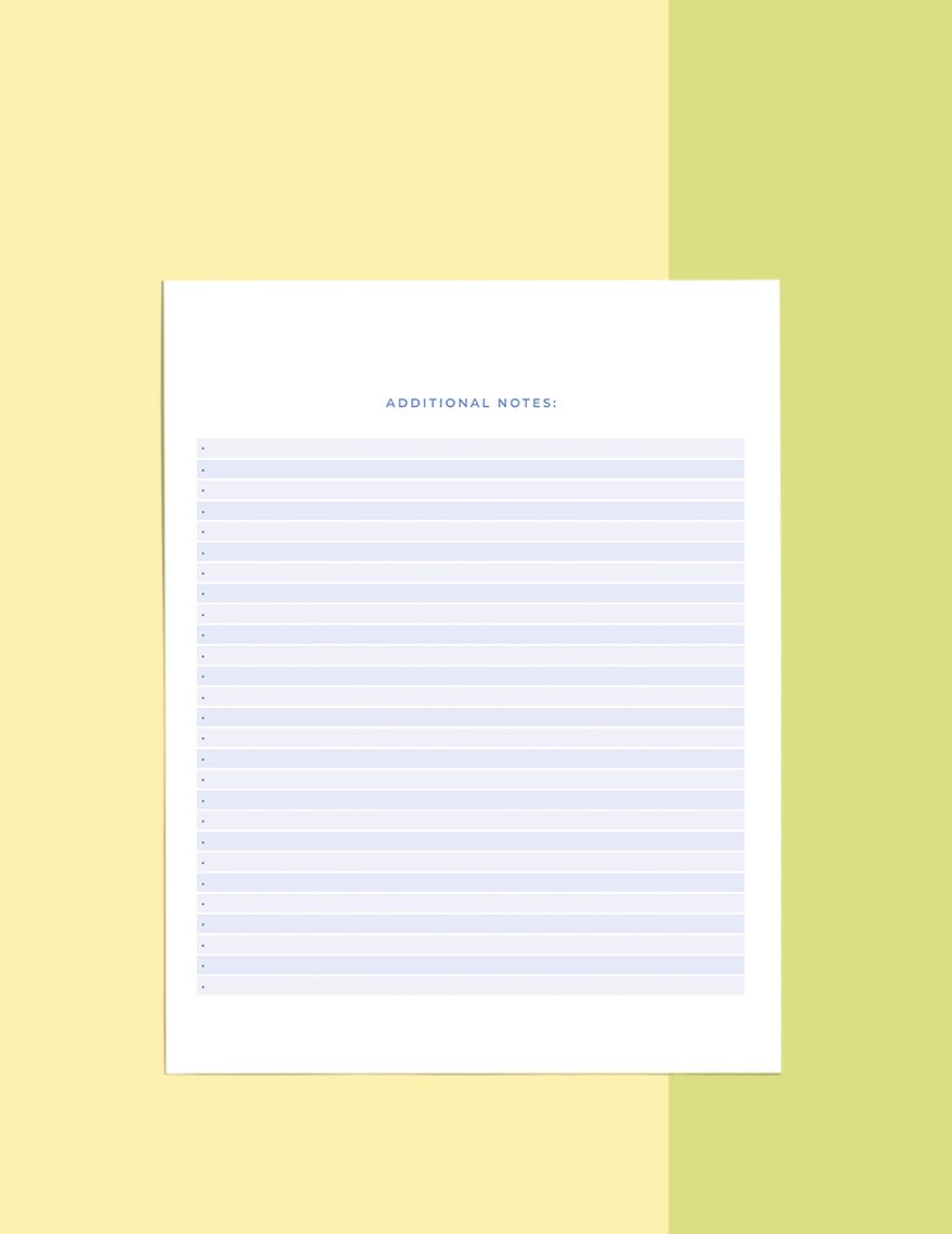 Notes Life Planner Template