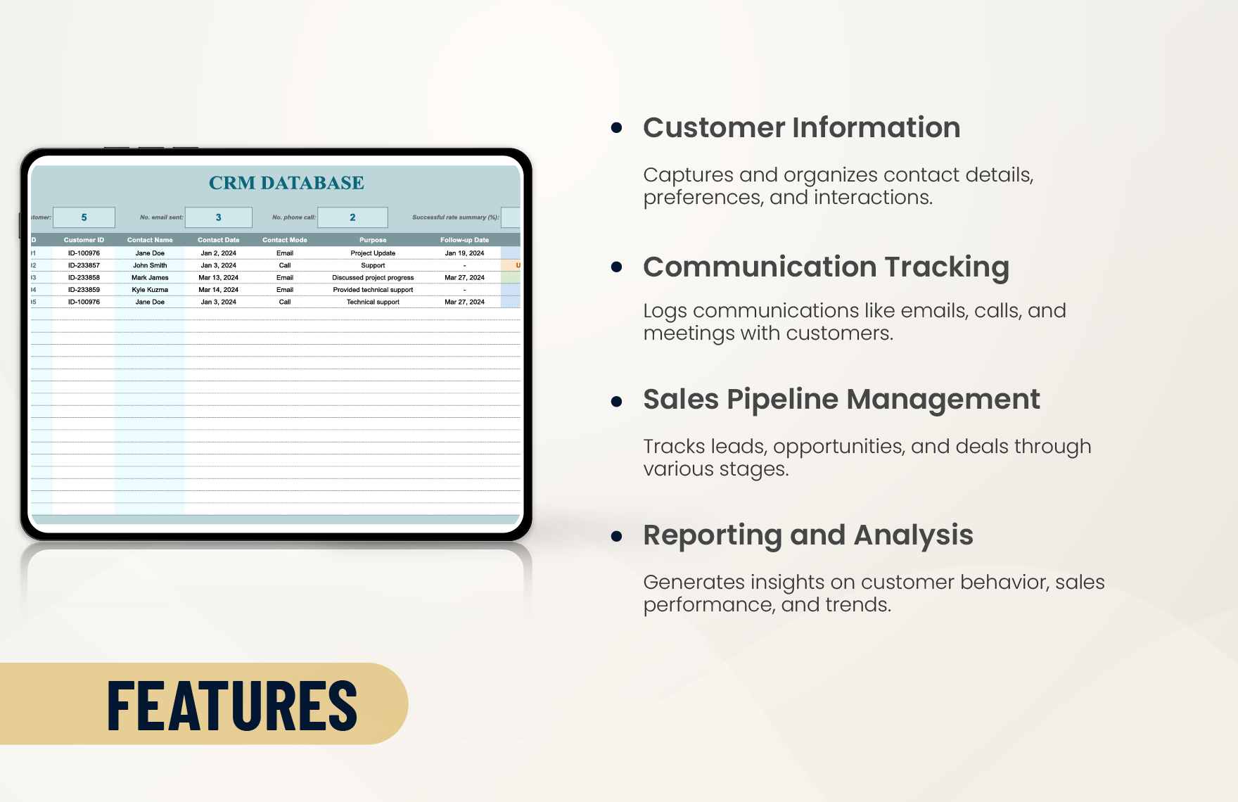 CRM Database Template