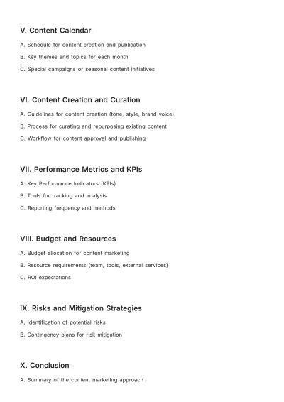 Free Advertising Content Marketing Outline Template to Edit Online