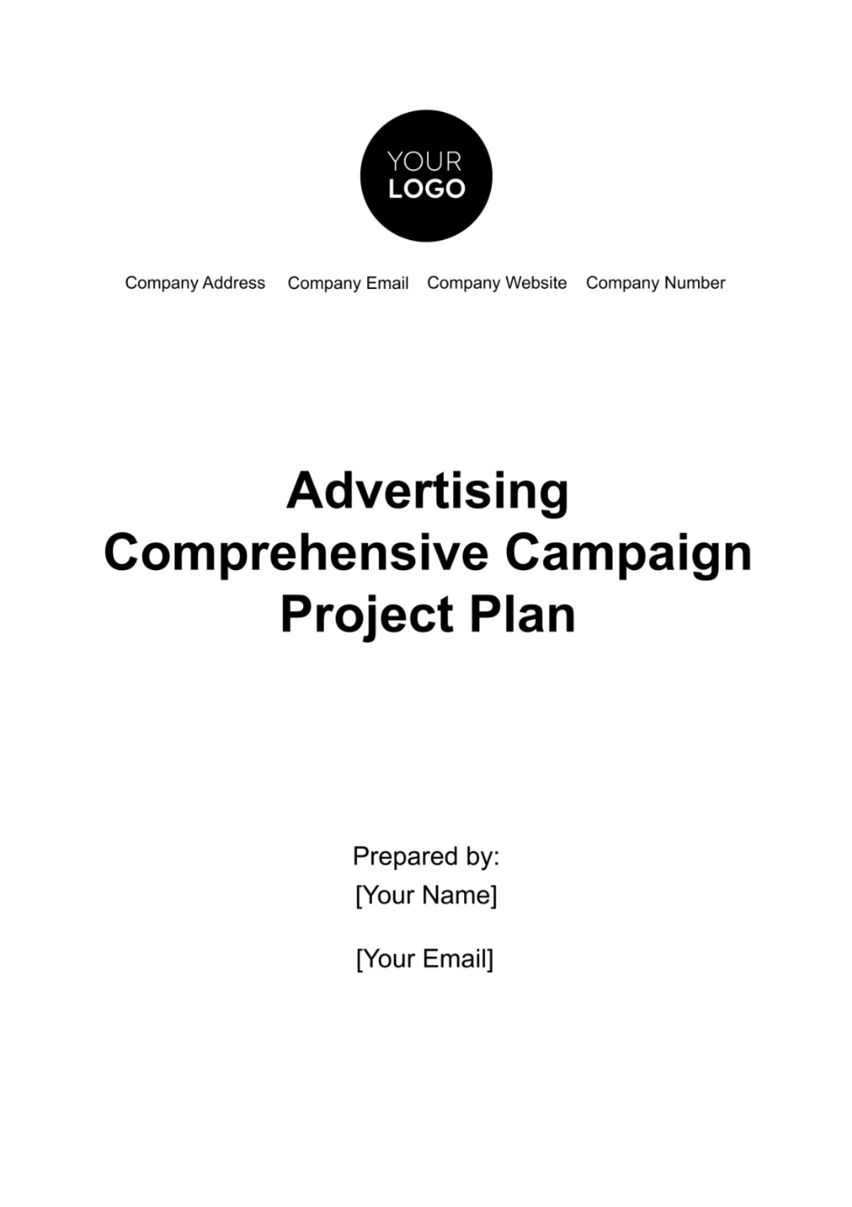 Advertising Comprehensive Campaign Project Plan Template - Edit Online & Download