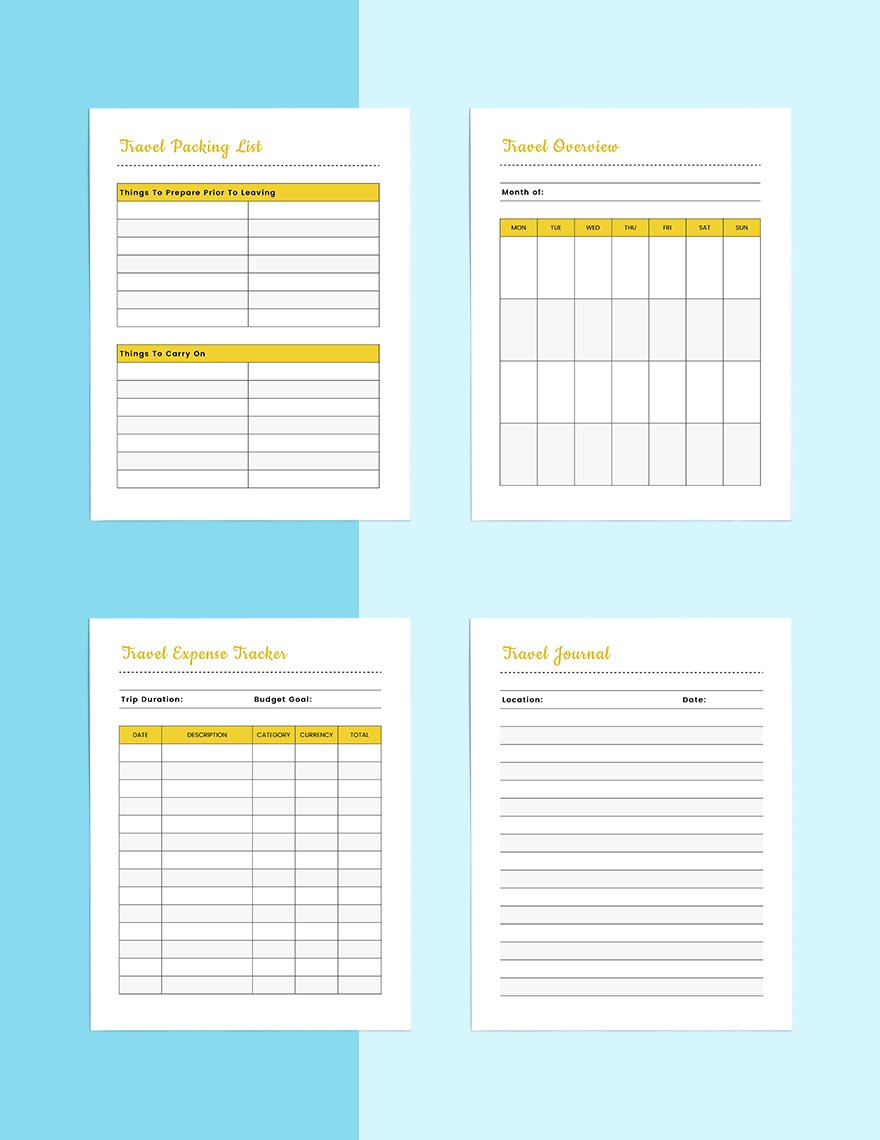 Simple Vacation Planner Template