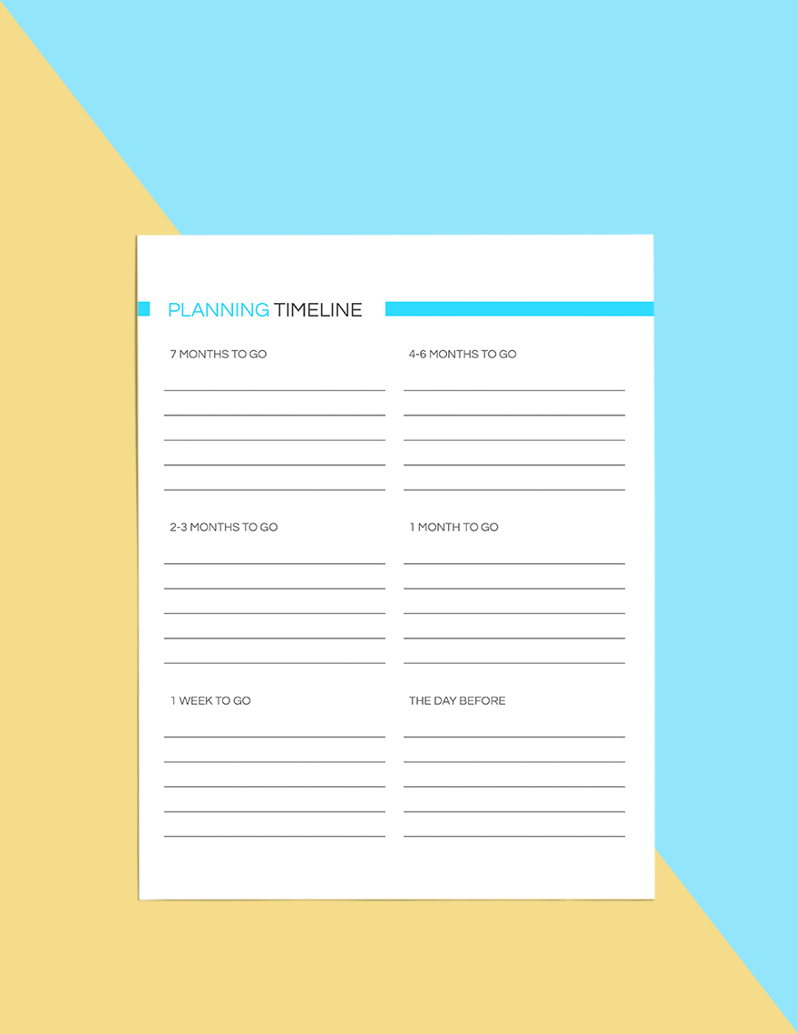Basic Vacation Planner template Format