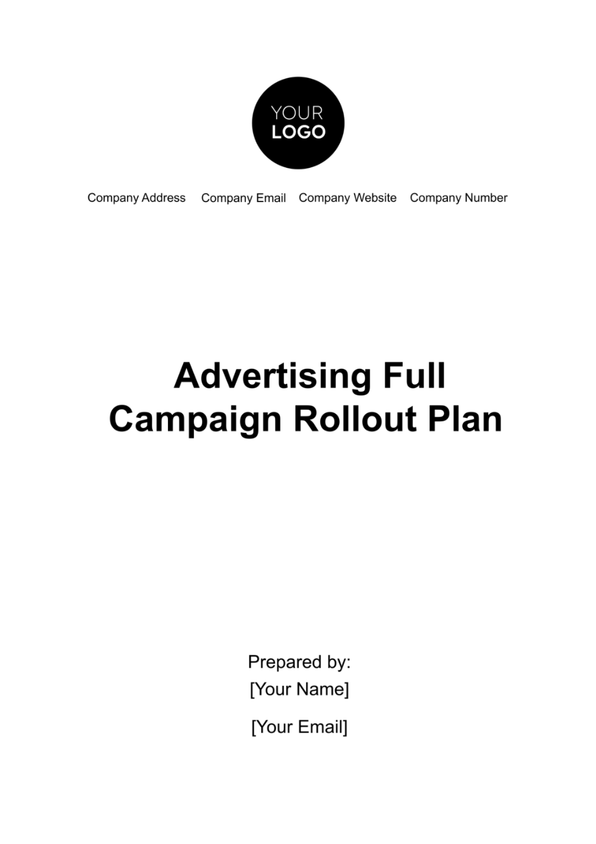 Free Advertising Full Campaign Rollout Plan Template