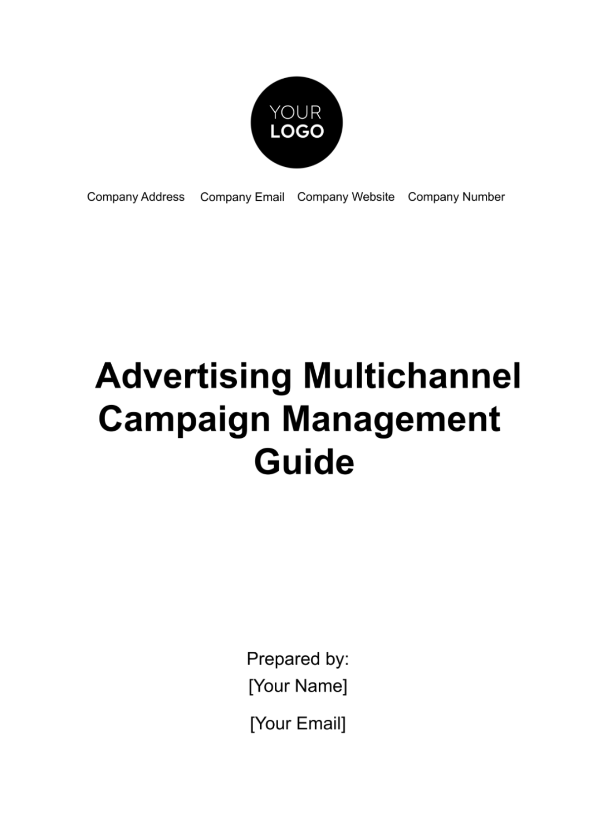 Free Advertising Multichannel Campaign Management Guide Template