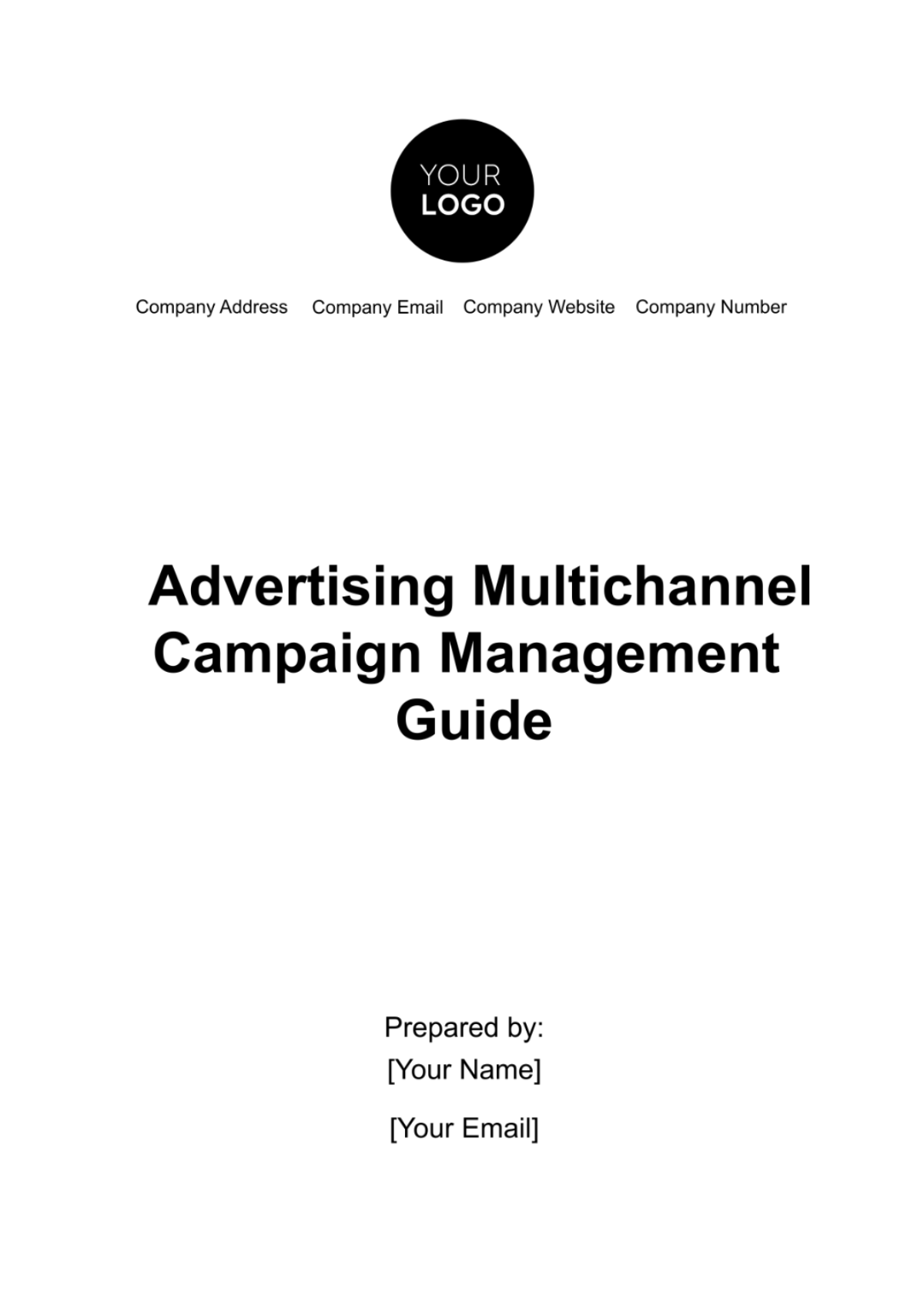 Advertising Multichannel Campaign Management Guide Template - Edit Online & Download