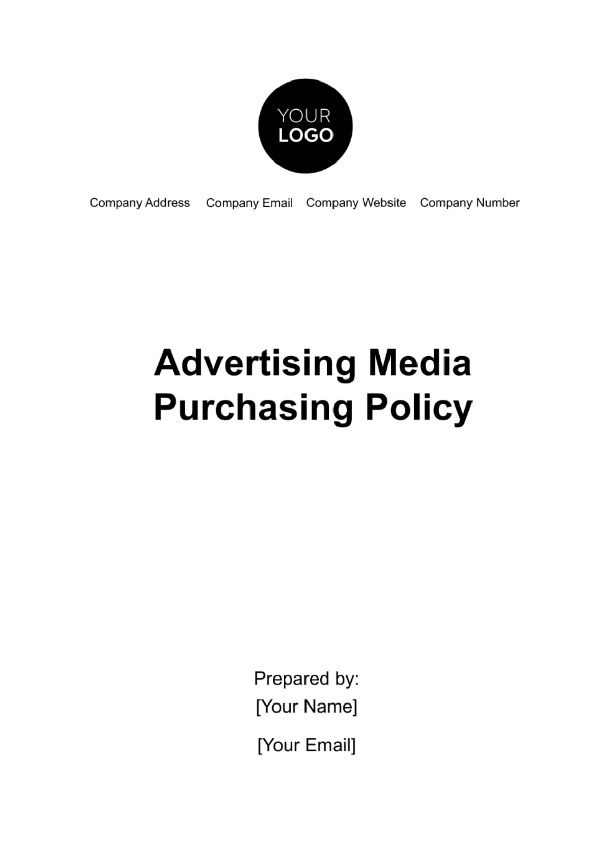 Advertising Media Purchasing Policy Document Template