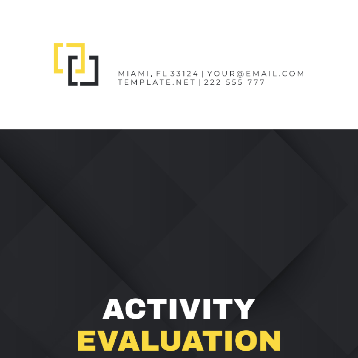Activity Evaluation Template